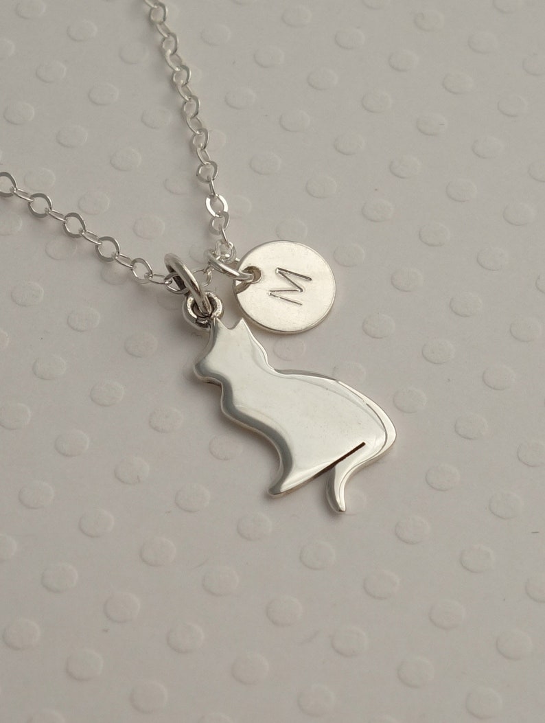 Personalized Cat Lover Gift for Her Cat Jewelry Personalized Cat Necklace Sterling Silver Cat Memorial Necklace Personalized Cat Gift