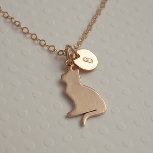 Rose Gold Cat Necklace Personalized Cat Lover Gift for Her Cat Jewelry Personalized Cat Necklace Cat Memorial Necklace Personalized Cat Gift image 9