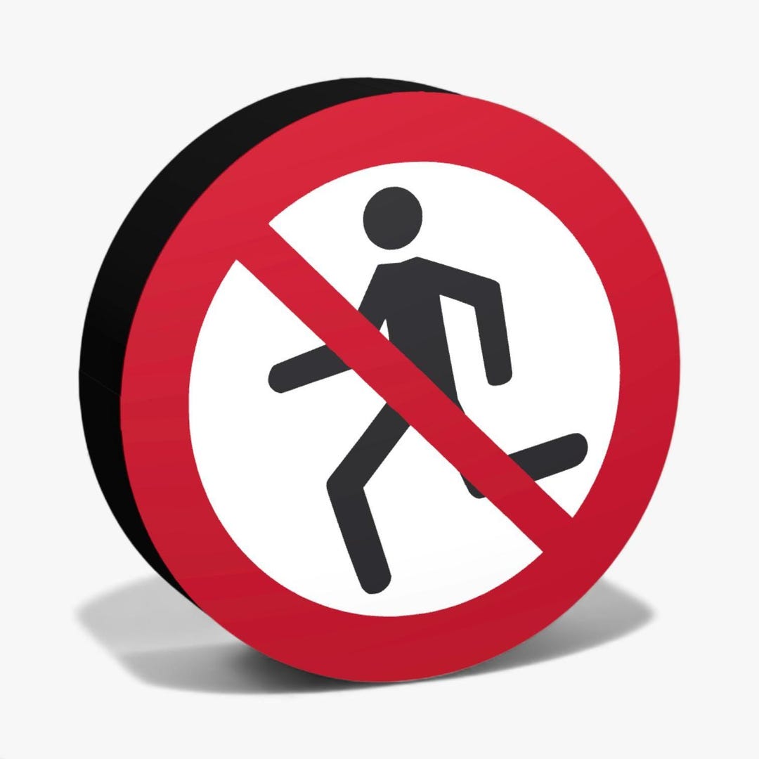 No Running Sign, Prohibition Sign, ASR Sign, Lamp - Etsy