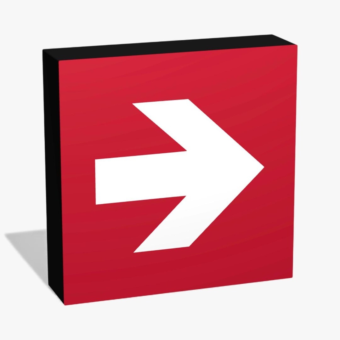 Directional Arrow Right, Fire Safety Sign, ASR Sign, Lamp - Etsy