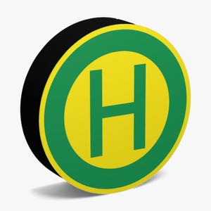 Bus stop, traffic sign, lamp