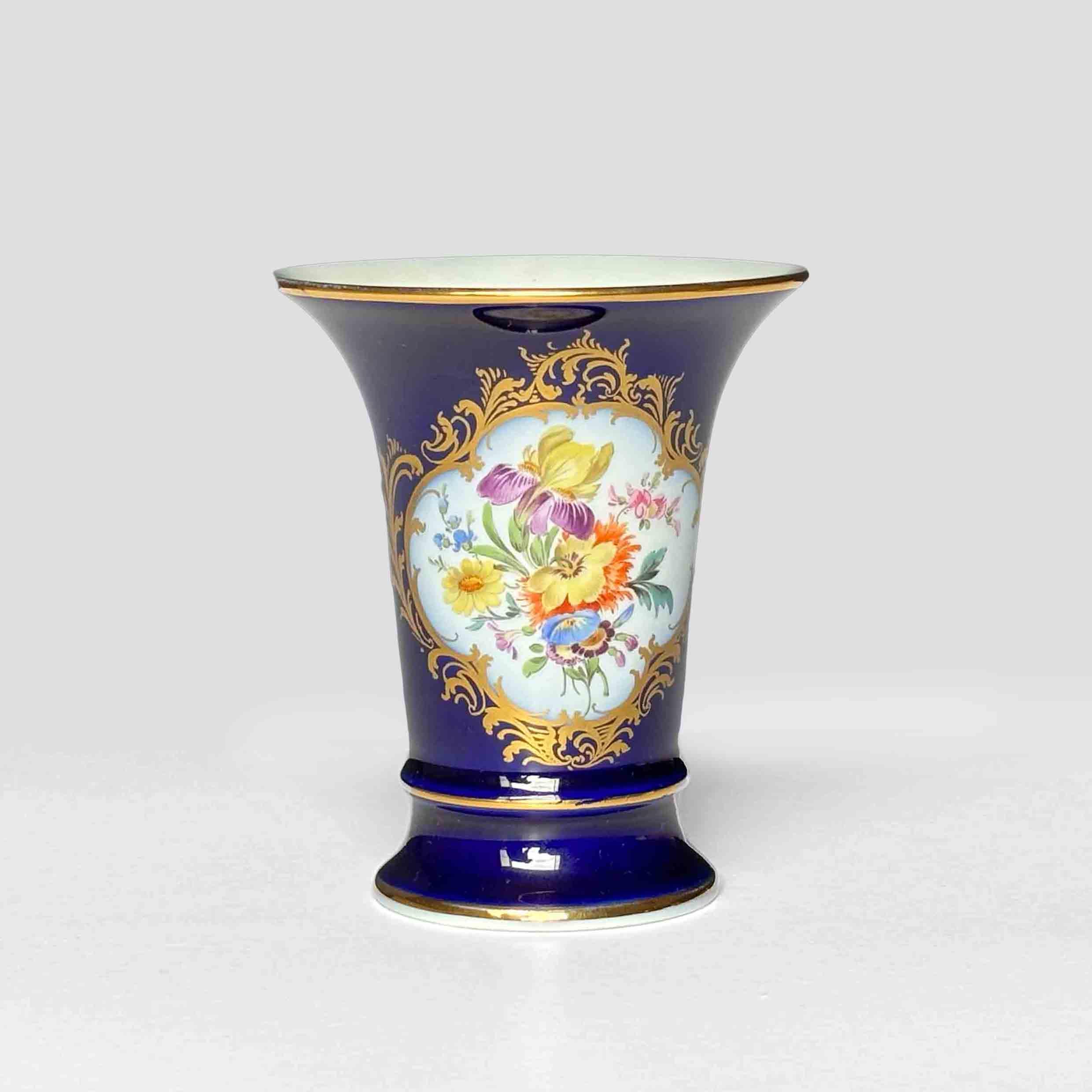 マイセン　Meissen コバルトブルー　花瓶 Cobalt blue meissen - Etsy 日本