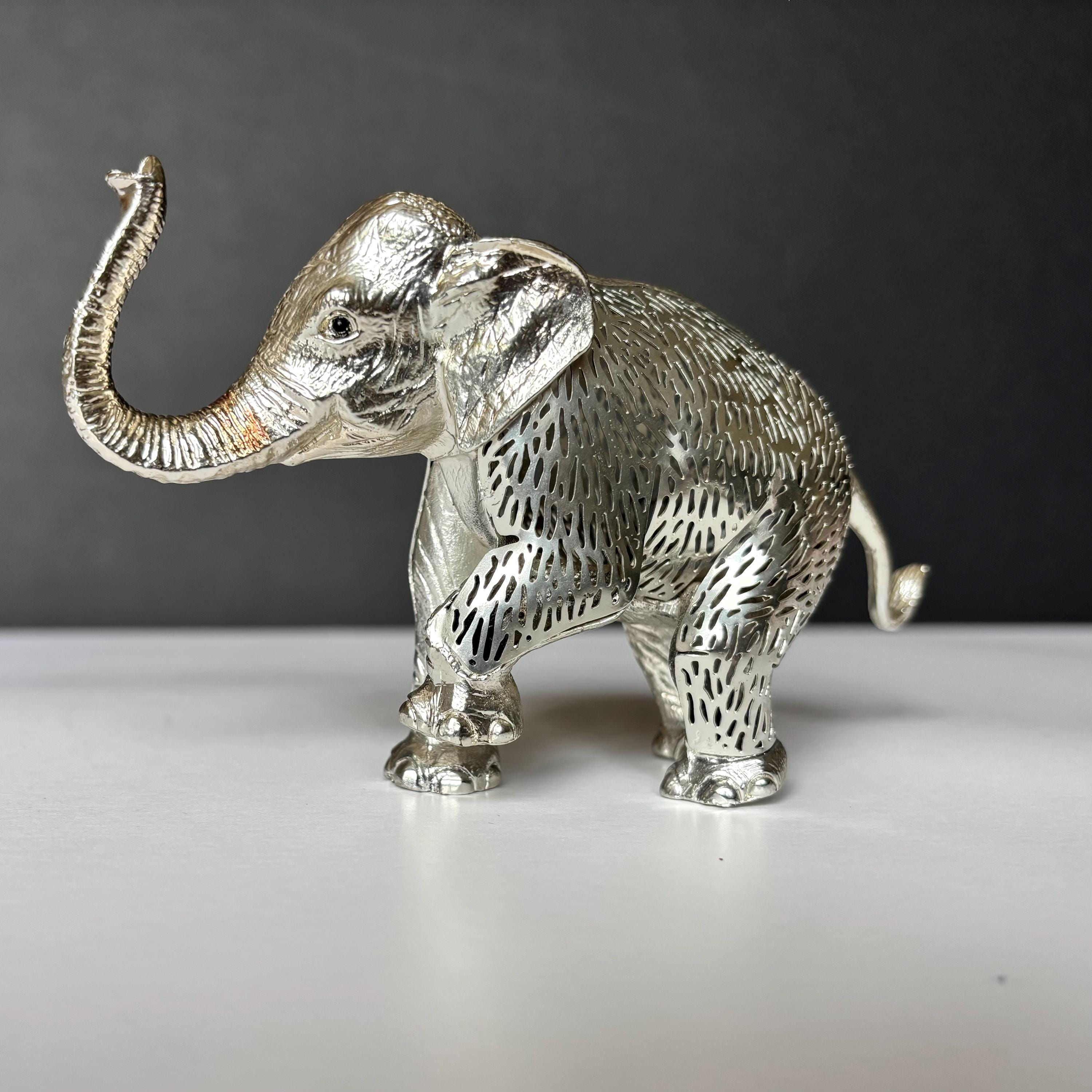 Christofle, Lumière D'argent, Silver Plated Elephant Figurine - Etsy