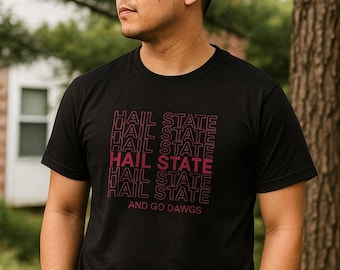 Hail State MSU Thank You Bag Design Dri Fit T Shirt Mississippi State Bulldogs