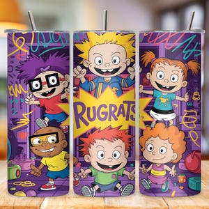Rugrats Tumbler Wrap PNG: 90s Cartoon 20oz Skinny Tumbler (Digital Download)