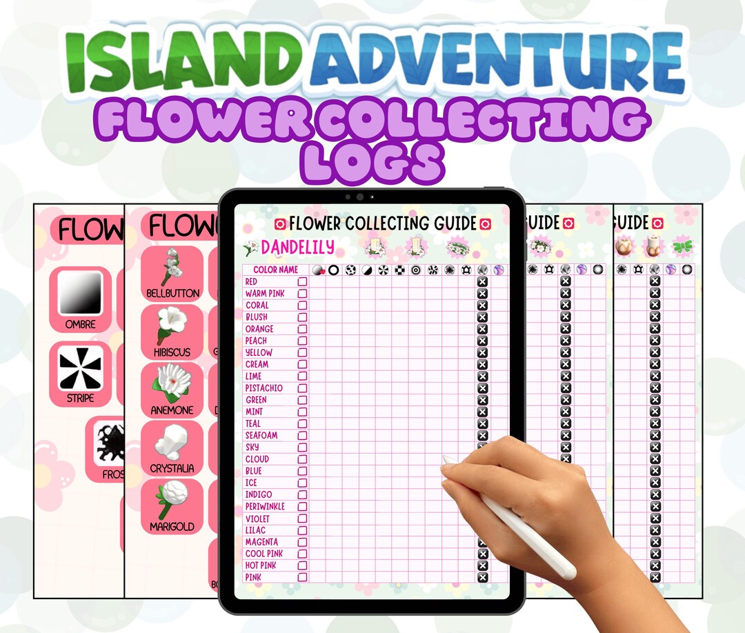 HKIA Island Adventure Flower Tracker: Cozy Game Flower Planner