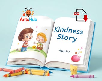 Kindness Story: Printable Moral Values Book for Kids Ages 5-7 (PDF Download