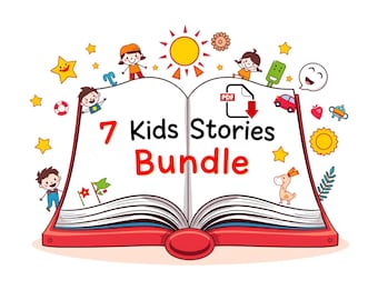 Paquete de 7 cuentos infantiles con moraleja, cuentos para dormir sin pantallas, herramientas para una crianza positiva, PDF digital