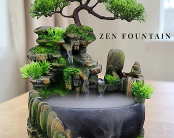 Zenbonsaifontein Binnenwaterval met nevel Tafelbladdecor Ontspanning Feng Shui-cadeau
