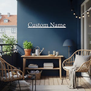 Custom Name Metal Wall Art, Personalized Text Sign, Modern Home Metal Wall Decor, Family Name Sign, Office Wall Hanging, Gift for Home