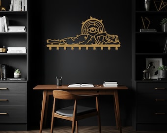 Arte de pared místico, decoración de metal del tercer ojo, colgante de pared esotérico, símbolo espiritual, obra de arte ocultista en metal, decoración de pared bohemia única