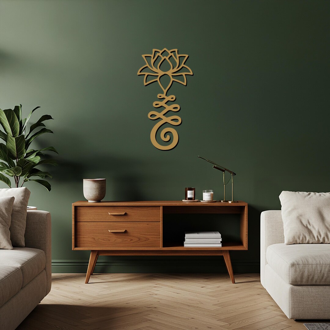 Lotus Flower Metal Wall Art, Yoga Meditation Decor, Sacred Geometry ...