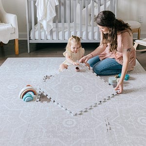 Moroccan Style Baby Play Mat: 4x6ft EVA Foam, Nursery Decor