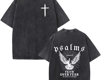 Religious Gym Shirt Pump Cover Faith Over Fear Unisex