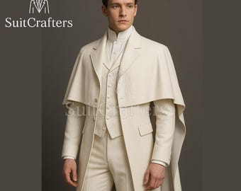 Men’s Ivory 3 Piece Suit | Wedding & Party Wear