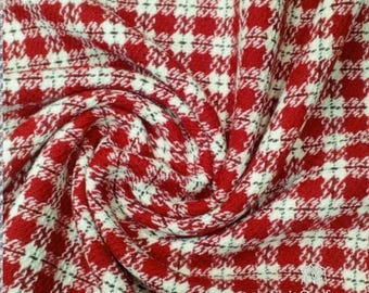 Houndstooth Tweed Fabric by the Meter – Soft Wool Blend for Coats & Jackets