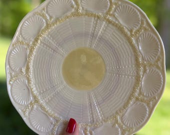 Set if 4 Vintage Belleek Ireland Shell Pattern Salad Plates — 5th Mark