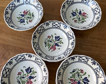Vintage Johnson Brothers Provincial Berry Bowls Set of 5 England Ironstone Vintage