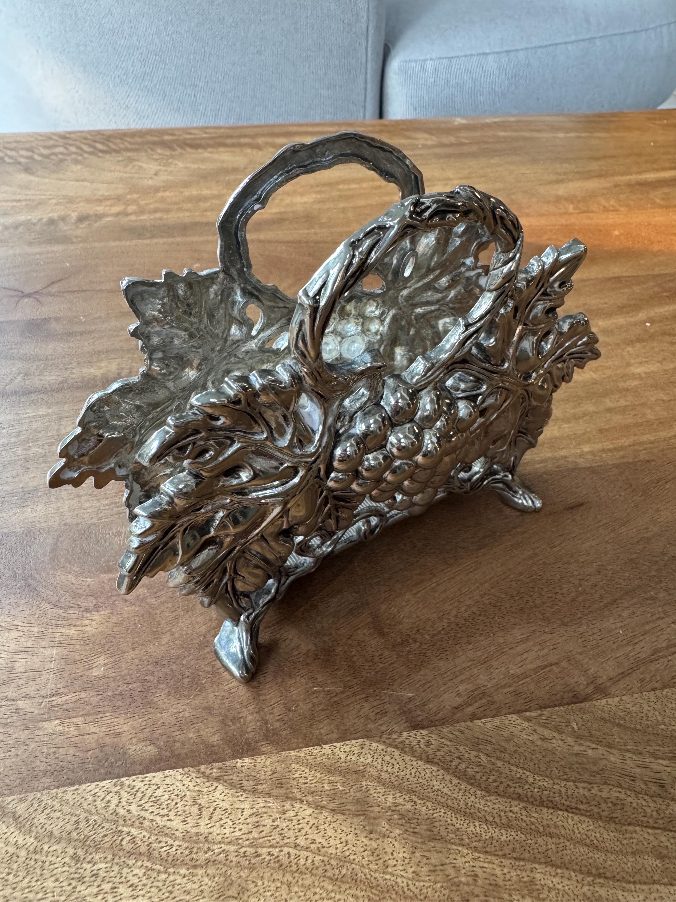 Godinger Silver 1994 Vintage Silver Napkin Holder And Large Serving Tray With Ha Godinger Silver 1994 - Etsy main image 2