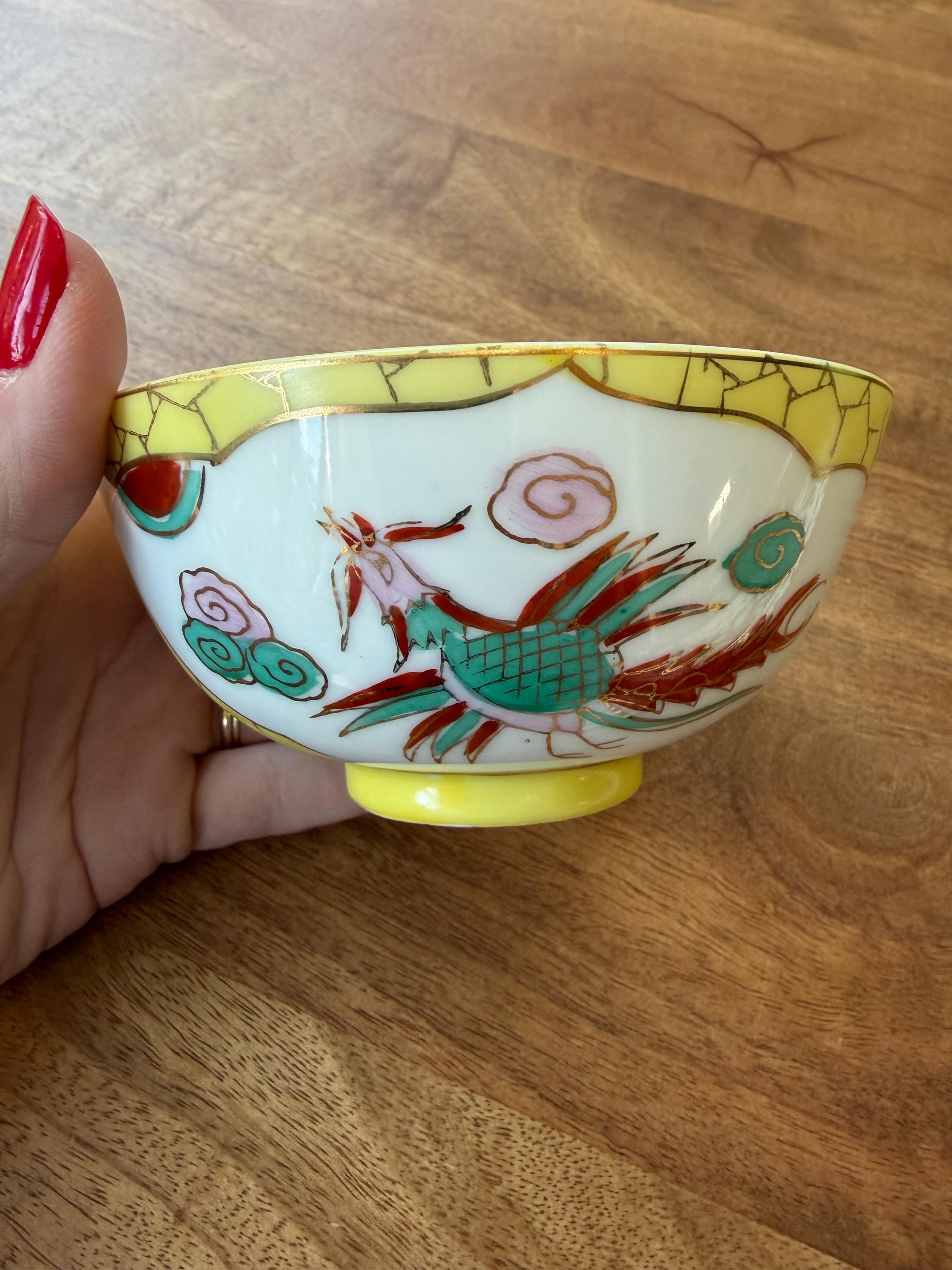 Yellow Dragon Rice Bowl - Etsy Yellow Dragon Rice Bowl - Etsy