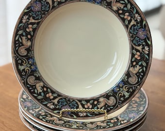 Set of 4 Mikasa Jardin de Paradis Fine Ivory Soup Bowls