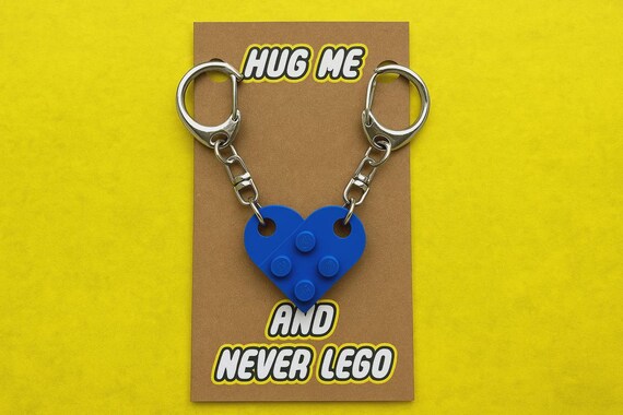 Break-apart LEGO Heart Keyring | Friendship, Couples Gift