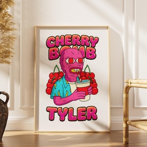 Tyler the Creator Inspired Poster | Cherry Bomb Art Album | Cartoon Bedroom Poster | Download