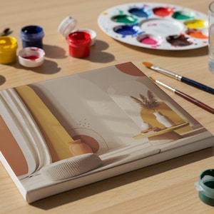 Minimalist Paint by Numbers Kit: Abstract DIY Canvas Art