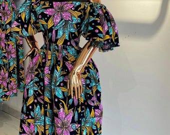 African Dress, plus size dresses, African print dress for summer, church or festivals, Ankara dress, gift for her