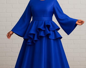 Elegancki strój matki panny młodej: formalny zestaw z długą spódnicą i topem, strój dla gościa weselnego w dużym rozmiarze, sukienka dla matki pana młodego, sukienka do kościoła