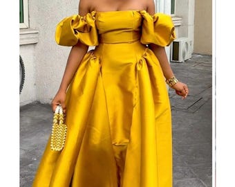 Off shoulder silk dress for wedding guests, gold dress, christmas party dress for women, birthday dress for women,gift for her