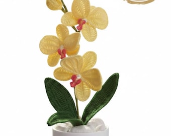Patrón de orquídea a crochet: tutorial detallado en PDF de 16 páginas