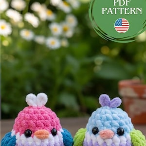 Modèle de crochet d'oiseau adorablement dodu (Amigurumi PDF)