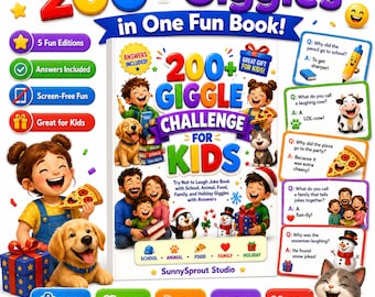 200+ Giggle Challenge for Kids PDF Try Not to Laugh Joke Book With Answers