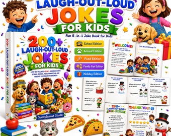 200+ Laugh-Out-Loud Jokes for Kids PDF | Try Not to Laugh 5-in-1 Joke Book