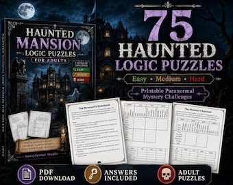 Haunted Mansion Logic Puzzles for Adults PDF, 75 Mystery Brain Games