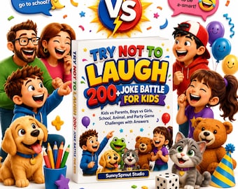 Kids Joke Battle Printable PDF | 200+ Funny Jokes, Party Game (Digital Download)