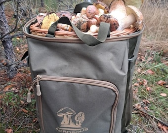 Mushroom Foraging Backpack: 30L Hiking Rucksack with Willow Baskets