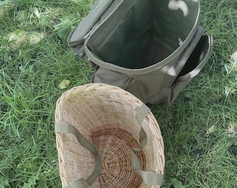 Mushroom Foraging Backpack: 27L Willow Basket Rucksack