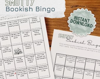 Smutty Romance Bingo Game: Spicy Book Club afdrukbaar (pdf-download)