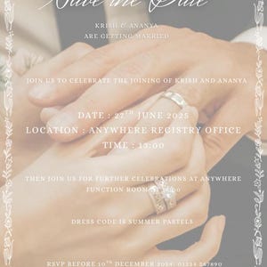 Save the Date Wedding Invite
