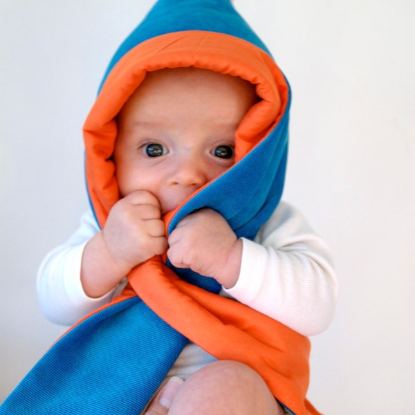 Baby hat scarf - Bonnet écharpe pour bébé