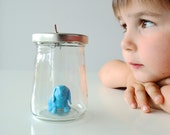 Blue rabbit night light - Veilleuse lapin bleu