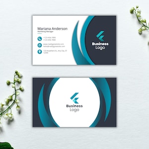Bearbeitbare Visitenkarte Vorlage Canva: Modernes Design (Digitaler Download)