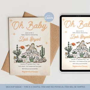 Editable Western Baby Shower Invitation Template, Custom Baby Shower Invite, Country Shower Invitation, Baby Shower Supply, Rodeo Shower
