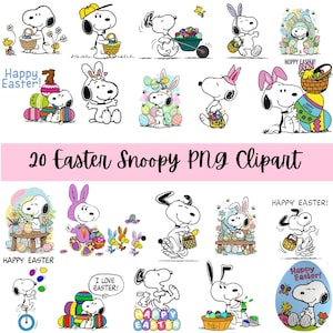 Easter Snoopy PNG Clipart | Bunny Theme (Digital Download )