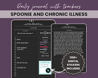 Hyperlinked Chronic Illness Journal: Spoonies, Fibromyalgia, ME CFS, POTS, Pain, Invisible illness, Adhd