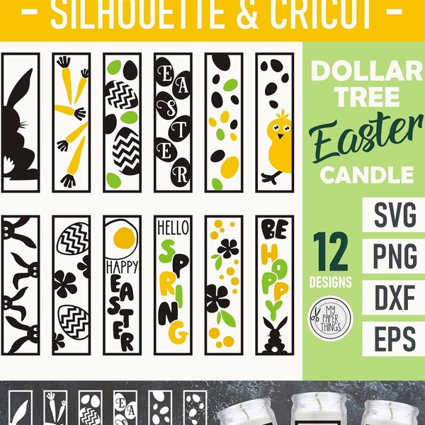 Dollar Tree Easter Candles SVG Bundle | Easter svg | Easter Vertical svg | Spring svg