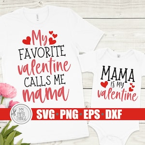 Día de San Valentín SVG / Mami y yo svg / Cortar archivos para Silhouette Cameo, ScanNCut, Cricut