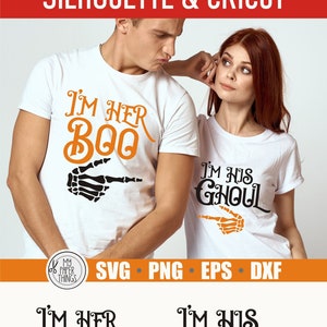 Seine und Sie Halloween svg | Halloween Paare Shirts svg | Passendes Halloween Shirt | Skelett Hand svg | Cricut, Silhouette-Dateien